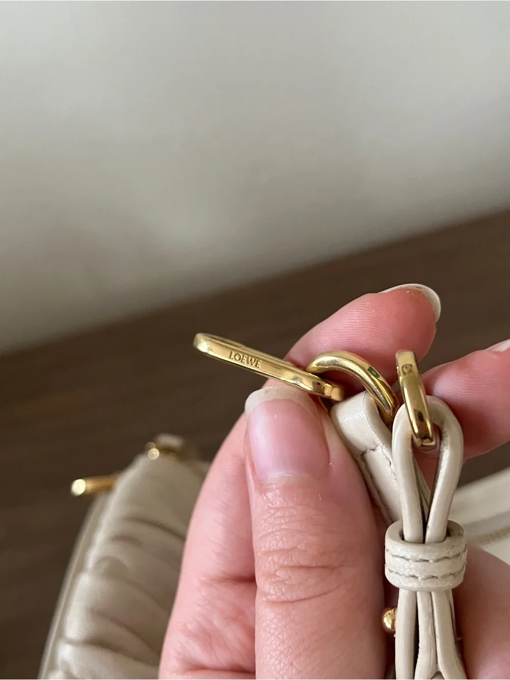 Loewe Bracelet Pouch Bag in Ivory